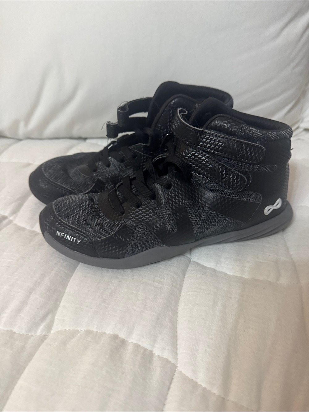 NFINITY Black Kids High-Top Athletic Sneaker Cheer 6.5